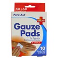 PURE-AID GAUZE PADS 2 X 2 10CT