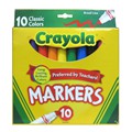 CRAYOLA MARKERS BROADLINE 10CT