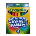 CRAYOLA WASHABLE MARKERS BROADLINE 8CT