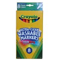 CRAYOLA WASHABLE MARKERS FINELINE 8CT